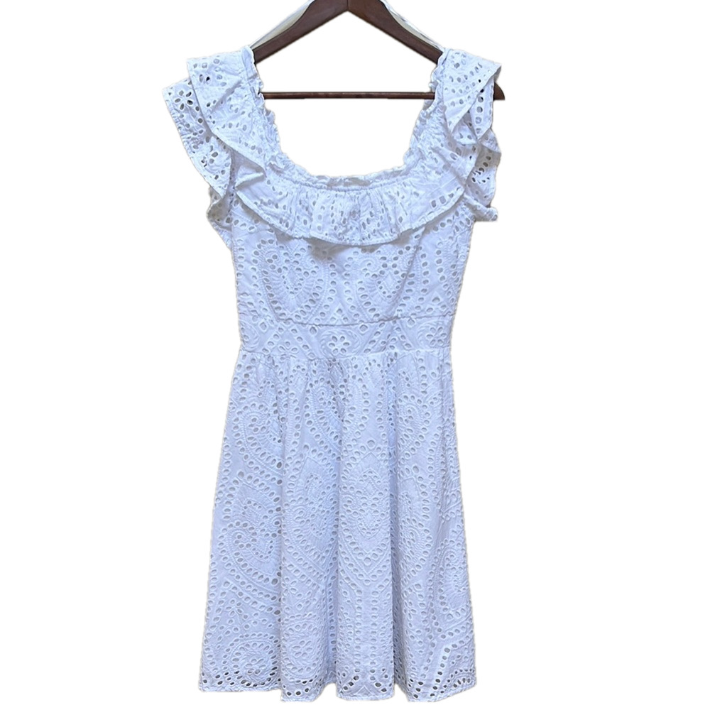 Ryegrass Cotton White Eyelet Dress
